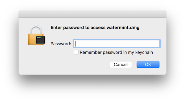 パスワードダイアログ